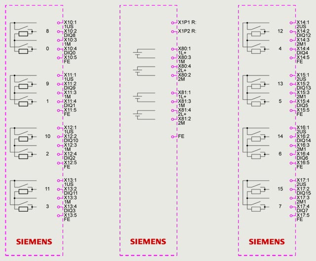 6ES7143-6BH00-0BB0 ET 200eco PN DIQ 16x 24 V DC/0.5 A/2 A, M12-L, 8x M12 - Görsel 4