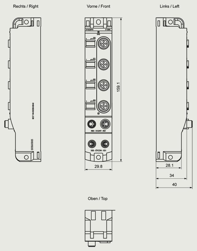 6ES7144-5KD00-0BA0 SIMATIC ET 200AL, AI 4XU/I/RTD, 4x M12, Degree of protection IP67 - Görsel 2