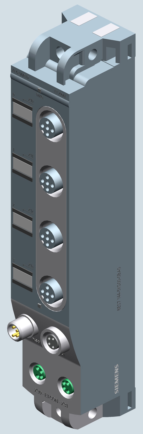 6ES7144-5KD00-0BA0 SIMATIC ET 200AL, AI 4XU/I/RTD, 4x M12, Degree of protection IP67 - Görsel 3