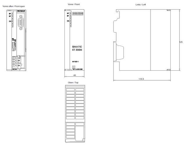6ES7153-1AA03-0XB0 ET 200 IM 153-1 DP SLAVE INTERFACE MOD - Görsel 2