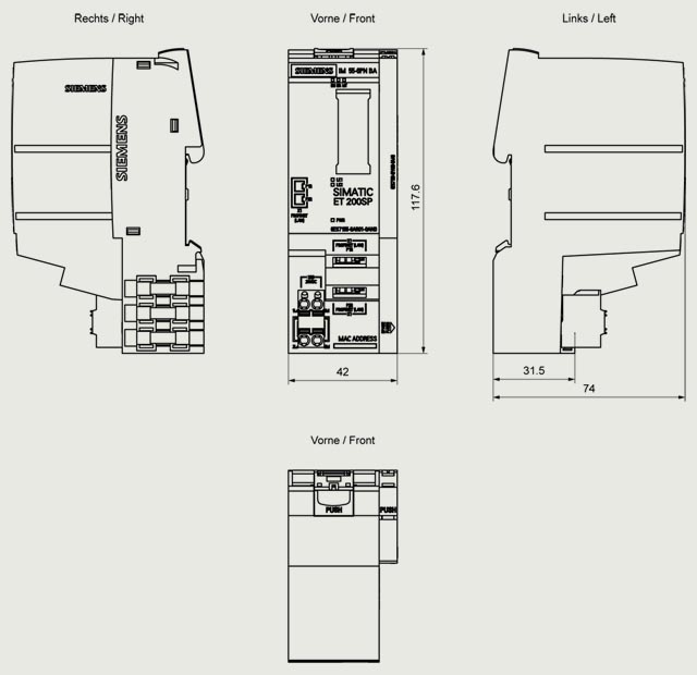 6ES7155-6AR01-0AN0 ET 200SP IM 155-6 PN BA WİTH SM - Görsel 2
