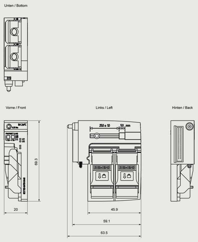 6ES7193-6AF00-0AA0 ET 200SP BUS ADAPTER - Görsel 2