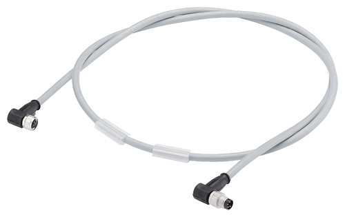 6ES7194-2LN15-1AB0 Power cable M8, both ends assembled with M8 connector angled and M8 socket angled, 4-pole, Length 15 m