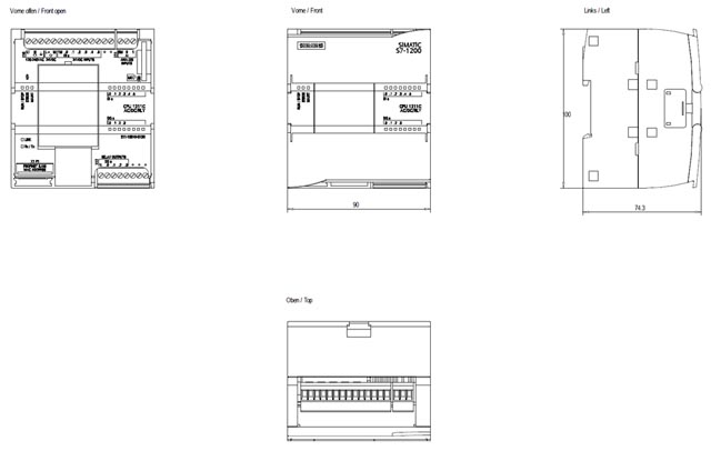 6ES7211-1BE40-0XB0 S7-1200 CPU 1211C AC/DC/RELAY (6DI 4DQ 2AI) - Görsel 2