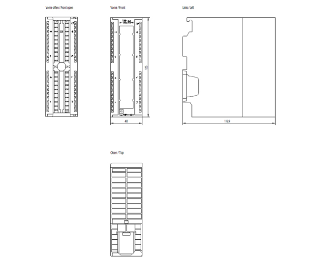 6ES7322-5HF00-0AB0 S7-300, Digital output SM 322, isolated, 8 DO (relay), 1x 40-pole, 24 V DC, 120-230 V AC, 5 A - Görsel 2