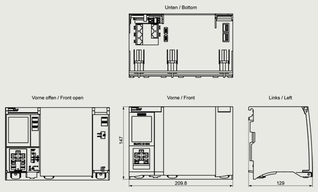 6ES7517-4HQ10-0AB0 SIMATIC S7-1500H, CPU 1517H-4 PN, central processing unit with 4 MB work memory for program and 50 MB for data, 1st interface: - Görsel 2