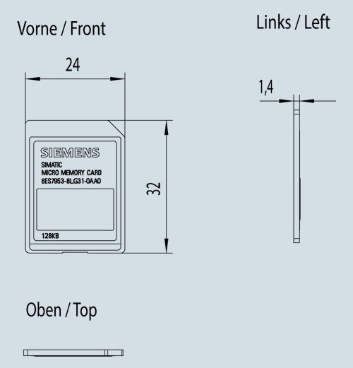 6ES7953-8LG31-0AA0 S7-300 MEMORY CARD 128 KB - Görsel 2
