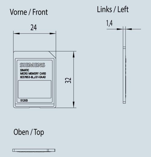 6ES7953-8LJ31-0AA0 S7-300 MEMORY CARD 512 KB - Görsel 2