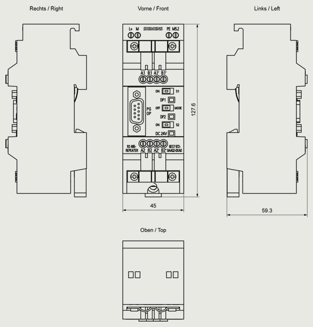 6ES7972-0AA02-0XA0 SIE S7 RS 485 REPEATER - Görsel 2