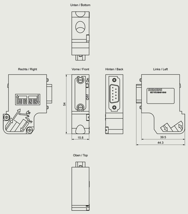 6ES7972-0BA61-0XA0 SIMATIC DP, CONNECTİON PLUG FOR PROFIBUS UP TO 12 - Görsel 2