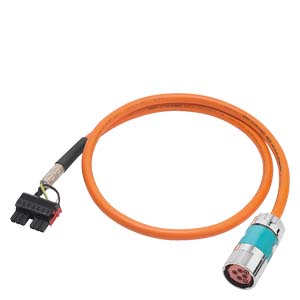 6FX8002-5DN56-1JF0 POWER CABLE PRE-ASSEMBLED TYPE 6FX8002-5DN56 4X6 , (2X1.5)C C CONNECTOR SPEED-CONNECT S. 1.5 FOR SINAMICS S120 BOOKSIZE MOTOR M