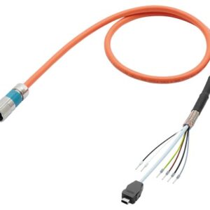 6FX8002-8QN21-1DA0 SİNGLE CABLE CONNECTİON PREFABRİCATED 4G2.5+1Q0,2STC+1P1.5C-C SPEED-CONNECT CONNECTOR M23 CORES WİTH END SLEEVE DATA CABLE WİTH