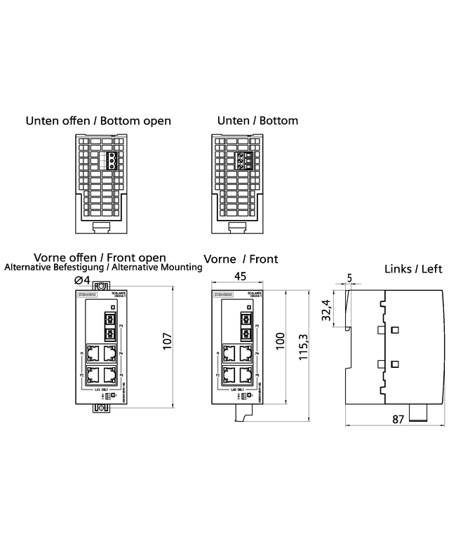 6GK5004-1BD00-1AB2 SIEM SCALANCE XB004-1 SWITCH - Görsel 2