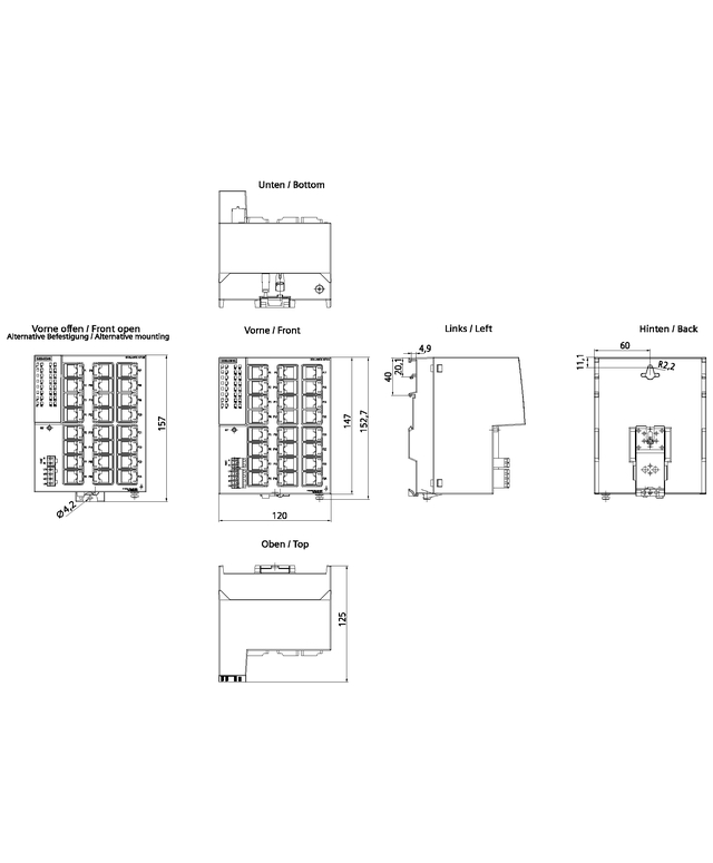 6GK5124-0BA00-2AC2 SCALANCE XC124 24x 10/100 Mbit/s RJ45 UNMANAGED - Görsel 2