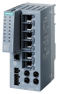6GK5206-2BB00-2AC2 SCALANCE XC206-2 MANAGEABLE LAYER 2 IE SWITCH; IEC 62443-4-2 CERTIFIED; 6X 100 MBIT/S RJ45 PORTS; 2X 100 MBIT/S ST/BFOC PORTS;