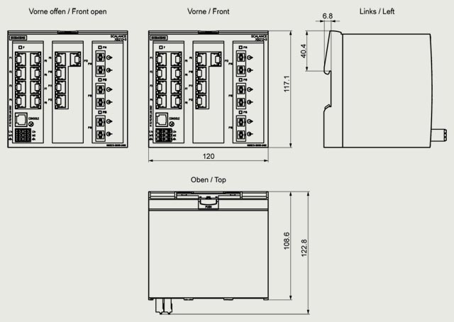 6GK5213-3BD00-2AB2 SCALANCE XB213-3 managed Layer 2 IE switch 13x 10/100 Mbit/s RJ45 ports, 3x MM FO SC-port 1x console port, diagnostics LED, red - Görsel 2