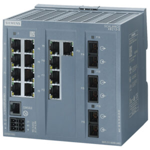 6GK5213-3BD00-2AB2 SCALANCE XB213-3 managed Layer 2 IE switch 13x 10/100 Mbit/s RJ45 ports, 3x MM FO SC-port 1x console port, diagnostics LED, red