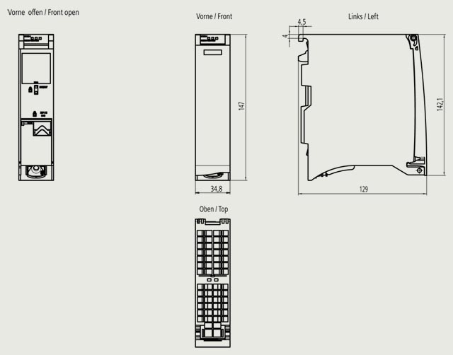 6GK7543-1AX10-0XE0 S7-1500 CP 1543-1 IND ETHERNET; TCP/IP, ISO, UDP, S7 COMMUNCATION,(VPN, FİREWALL),SNMPV1/V3, DHCP, FTP CLIENT/SER - Görsel 2