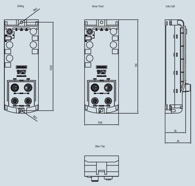 6GT2002-0JE10 RFID Communication Module RF185C - Görsel 2