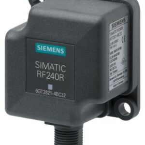6GT2821-4AC10 SIMATIC RF200 Reader RF240R; RS422 interface (3964R); IP67 with integrated antenna.