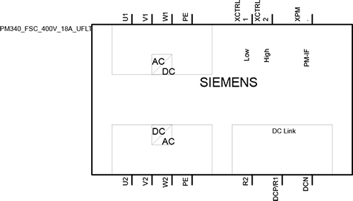 6SL3210-1SE21-8UA0 SINAMICS POWER MODULE 340 - Görsel 2