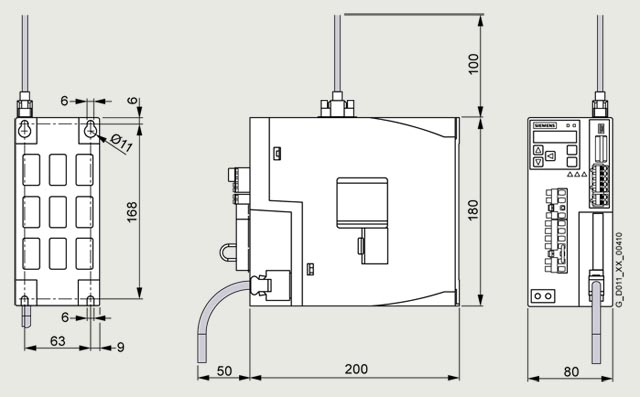 6SL3210-5FE10-8UA0 V90 0.75 kW 3AC MODBUS - Görsel 2