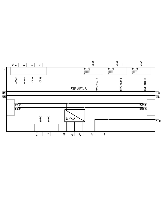 6SL5120-1UE22-4AD0 SINAMICS S220 Single Motor Module input: 495-720 V DC, 30 A output: 0-480 V 3AC, 24 A rated power: 11 kW design: booksize D typ - Görsel 2