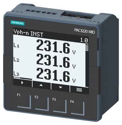 7KM3220-2BA01-1JA0 SENTRON PAC3220 ENERJİ ANALİZÖRÜ - MID SERTİFİKALI