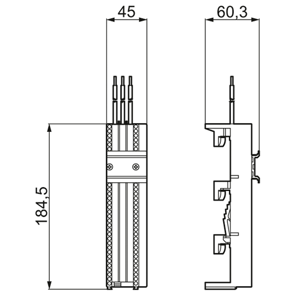 8US1251-5DM07 BARA ADAPTÖRÜ 55X182 MM BOY: S00; S0 İÇİN / 60 MM LİK SİSTEMLER İÇİN - Görsel 2