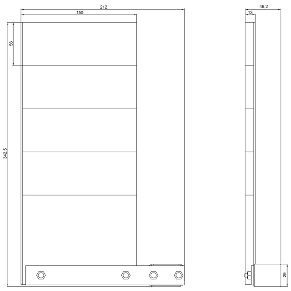 8WD4408-0FA labeling panel, with fixing accessories, for mounting on pipe, accessories for signaling columns, with diameters 50 mm and 70 m - Görsel 2