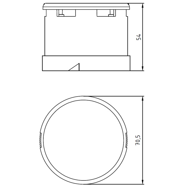 8WD4420-0EA2 Siren element, multi-tone 102 dB, 8 tones + adjustable volume, black, 24 V AC/DC, diameter 70 mm - Görsel 2