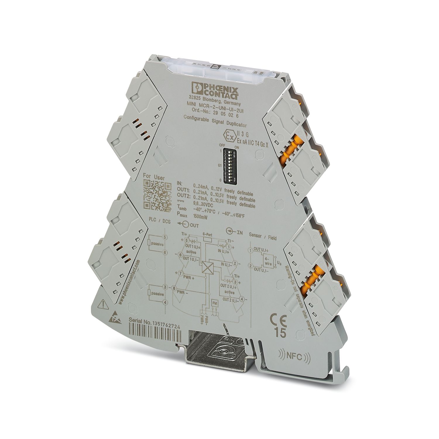 PHO-2905026 MINI MCR-2-UNI-UI-2UI SİNYAL ÇOKLAYICI