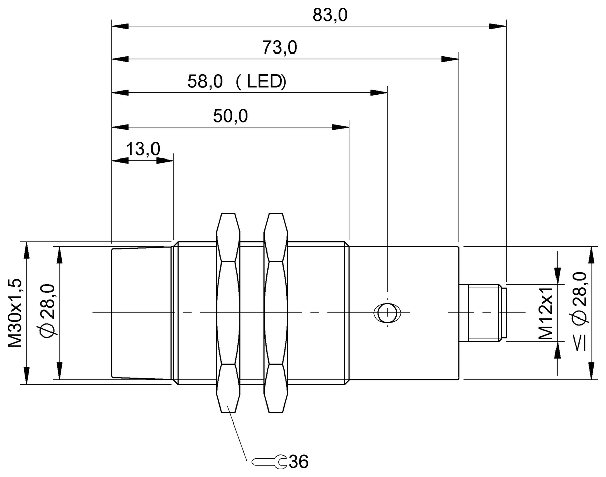 BES03AT - BES M30ML-NSC15F-S04G-002 (Endüktif yakınlık anahtarları) - Görsel 2