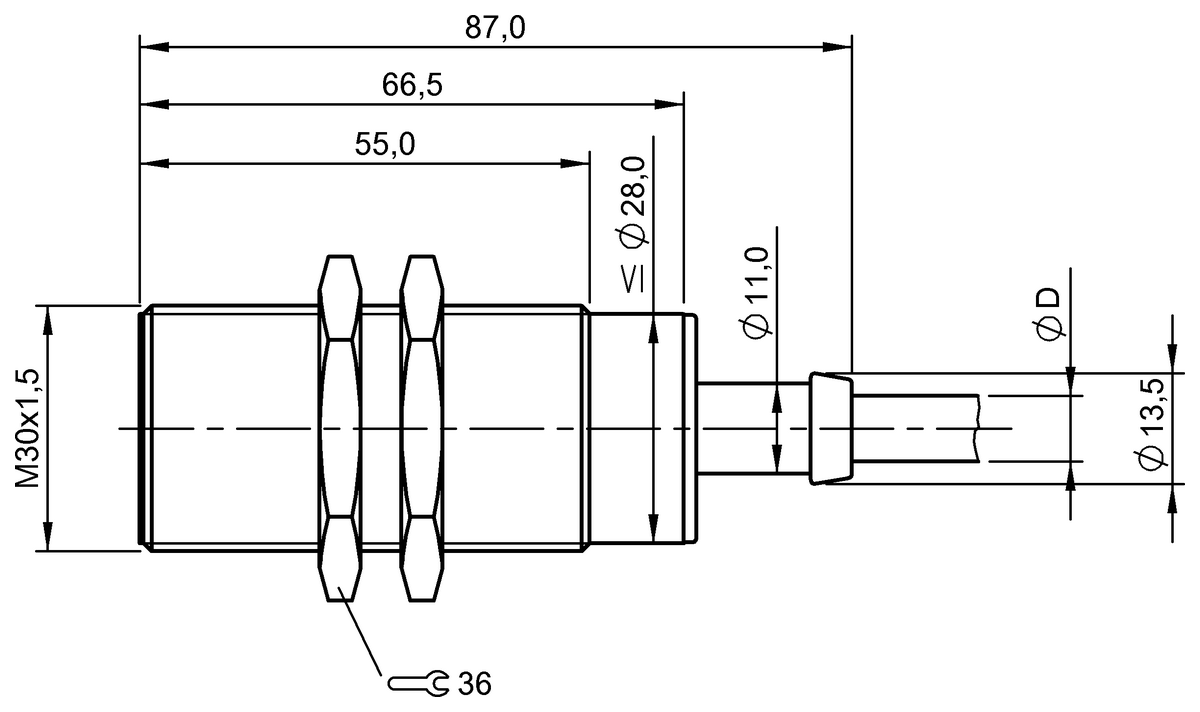 BES02HC - BES 516-120-SA2 (Yüksek sıcaklığa dayanıklı endüktif sensörler) - Görsel 2