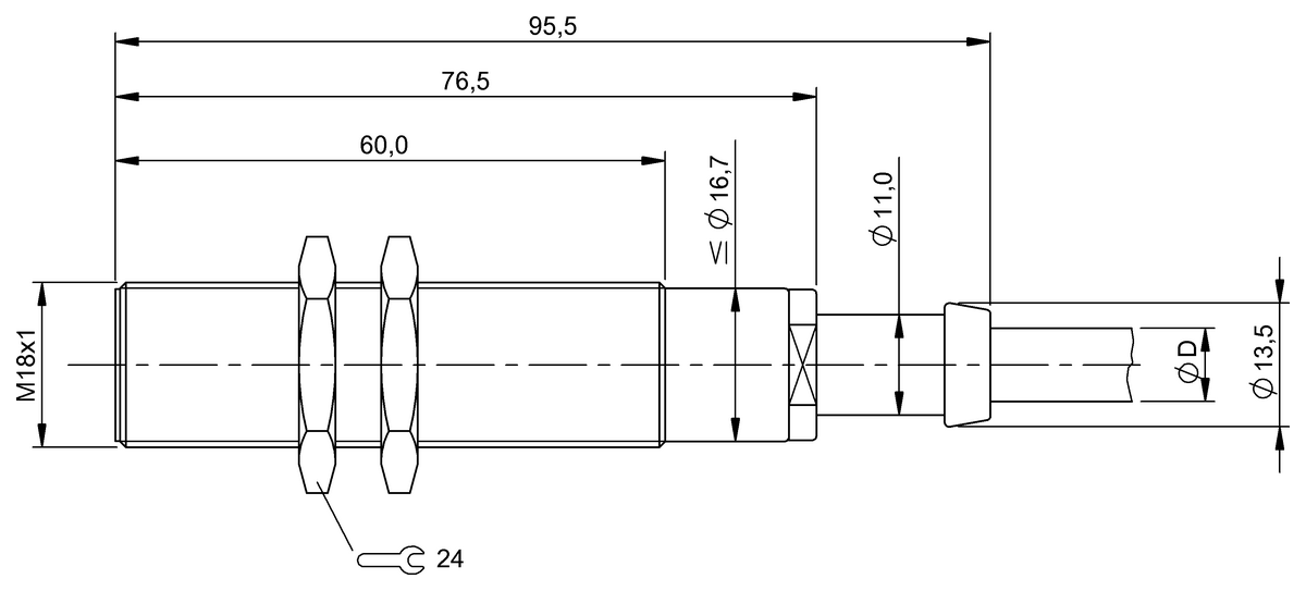 BES02H5 - BES 516-105-SA2-05 (Yüksek sıcaklığa dayanıklı endüktif sensörler) - Görsel 2