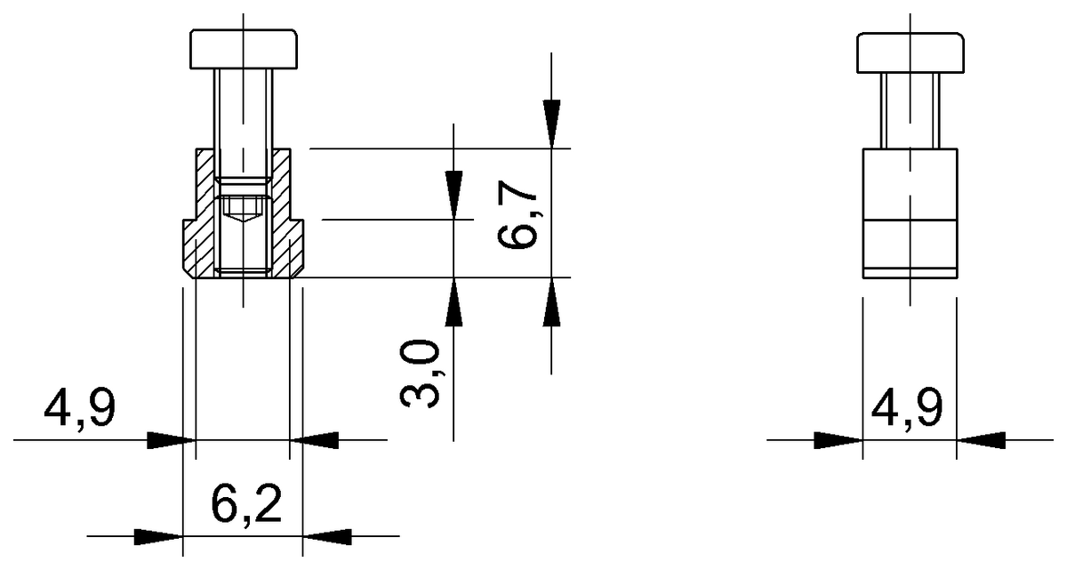 BAM00LJ - BMF 305-HW-20 (Manyetik sensörler için montaj braketleri) - Görsel 2