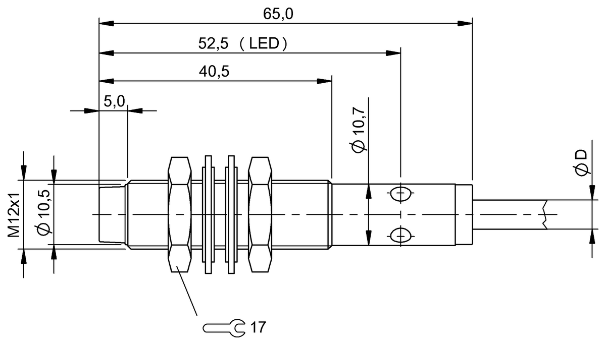 BAW0017 - BAW M12MF2-UAC40F-BP03 (Endüktif mesafe sensörleri) - Görsel 2