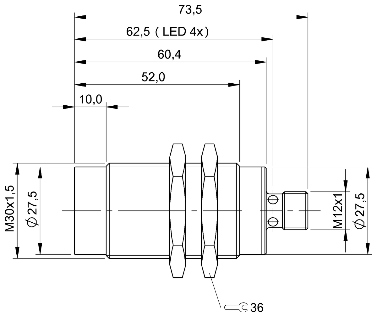 BES02YJ - BES M30MG1-PSC40F-S04G (Endüktif yakınlık anahtarları) - Görsel 2