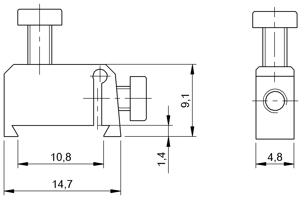 BAM00LU - BMF 305-HW-27 (Manyetik sensörler için montaj braketleri) - Görsel 2