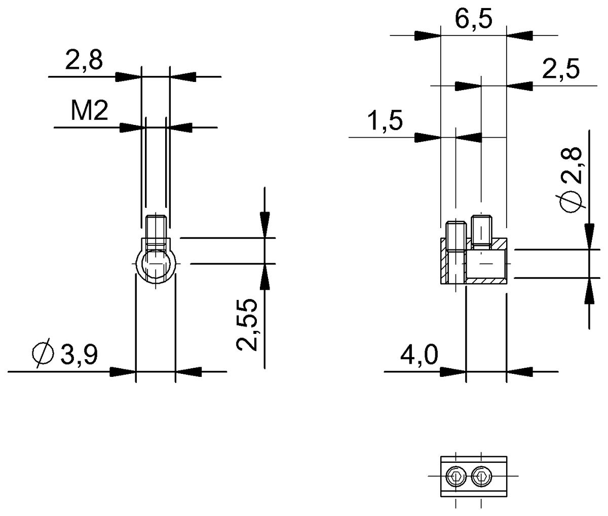 BAM00KZ - BMF 303-HW-28 (Manyetik sensörler için montaj braketleri) - Görsel 2
