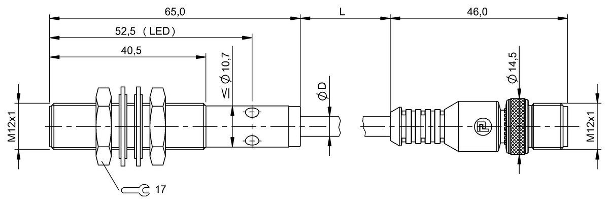 BAW001K - BAW M12MG2-UAC20B-BP01,5-GS04 (Endüktif mesafe sensörleri) - Görsel 2