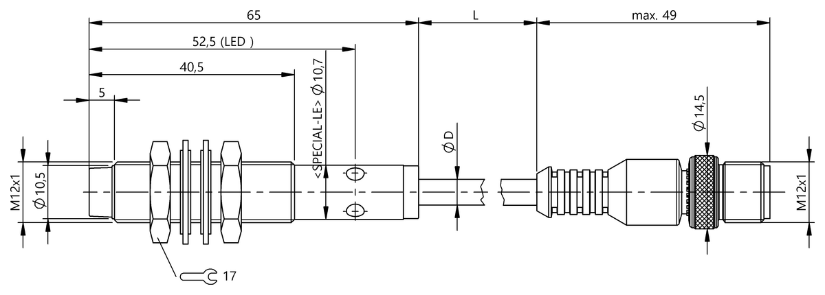 BAW0014 - BAW M12MF2-UAC40F-BP00,2-GS04 (Endüktif mesafe sensörleri) - Görsel 2