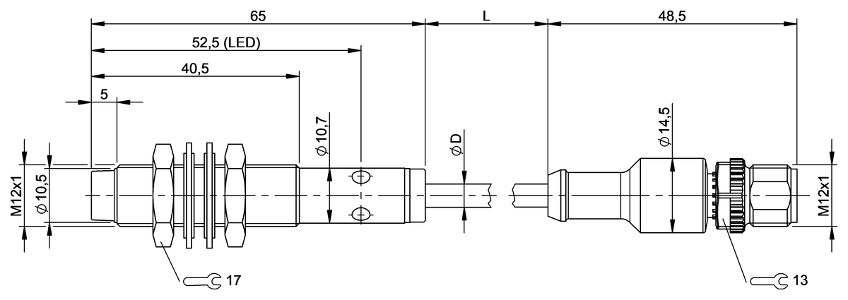 BAW0015 - BAW M12MF2-UAC40F-BP00,5-GS04 (Endüktif mesafe sensörleri) - Görsel 2