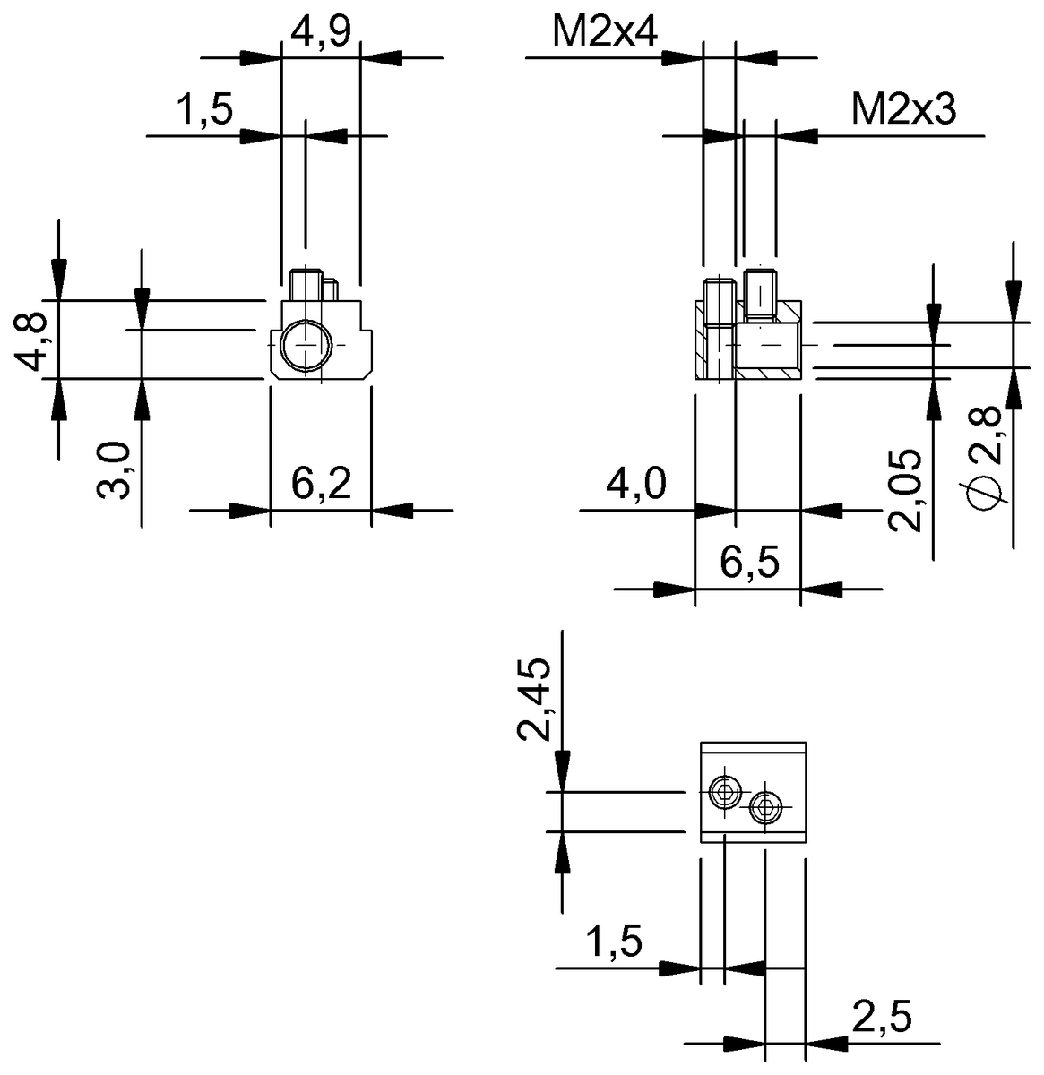 BAM00L4 - BMF 303-HW-40 (Manyetik sensörler için montaj braketleri) - Görsel 2