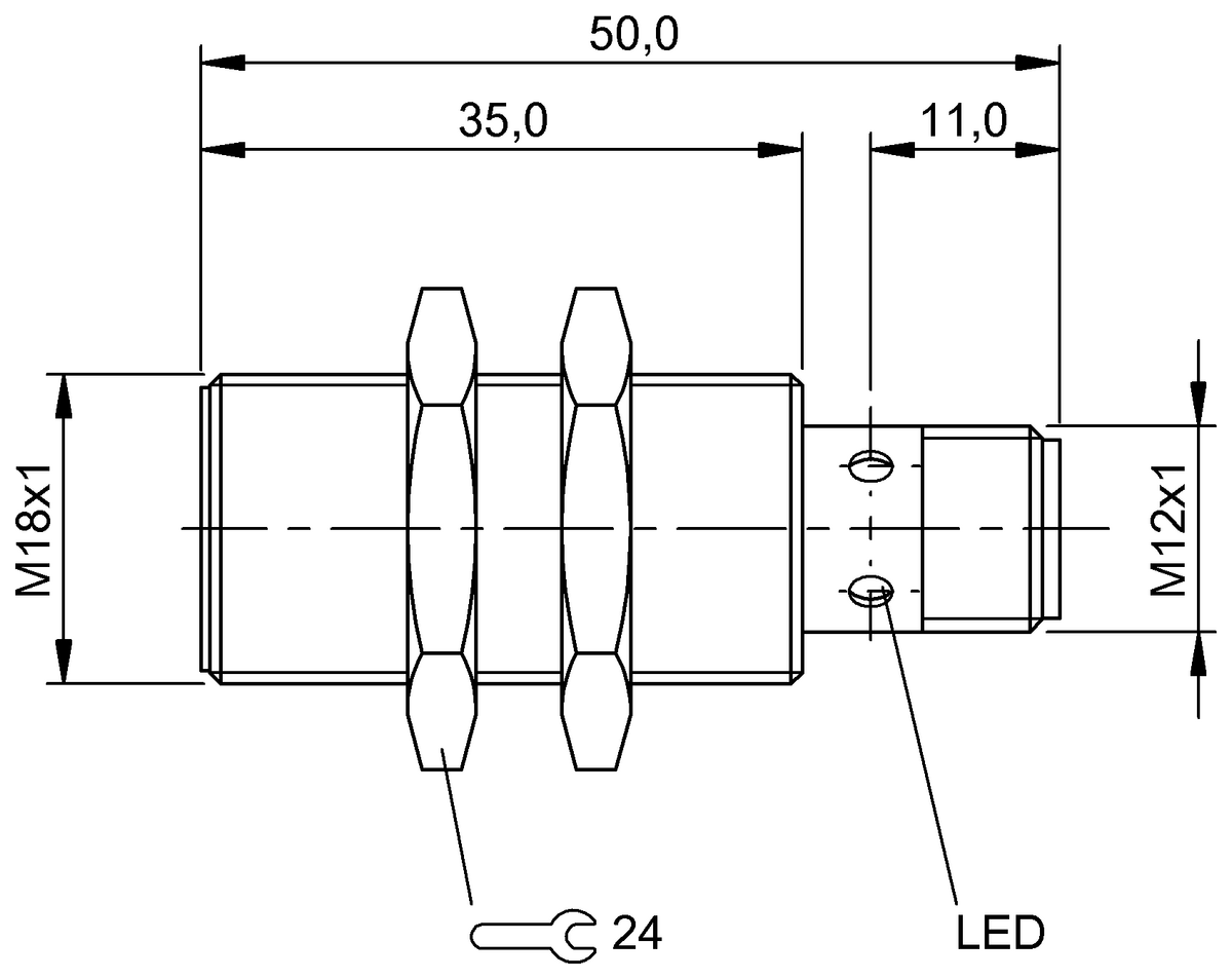 BES01R3 - BES M18MF-PSC50A-S04G (Endüktif Faktör 1 sensörler) - Görsel 2