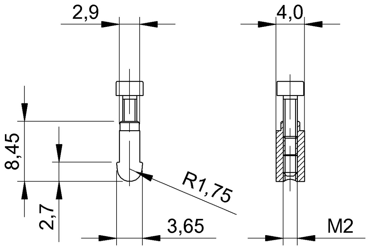 BAM00K9 - BMF 103-HW-42 (Manyetik sensörler için montaj braketleri) - Görsel 2