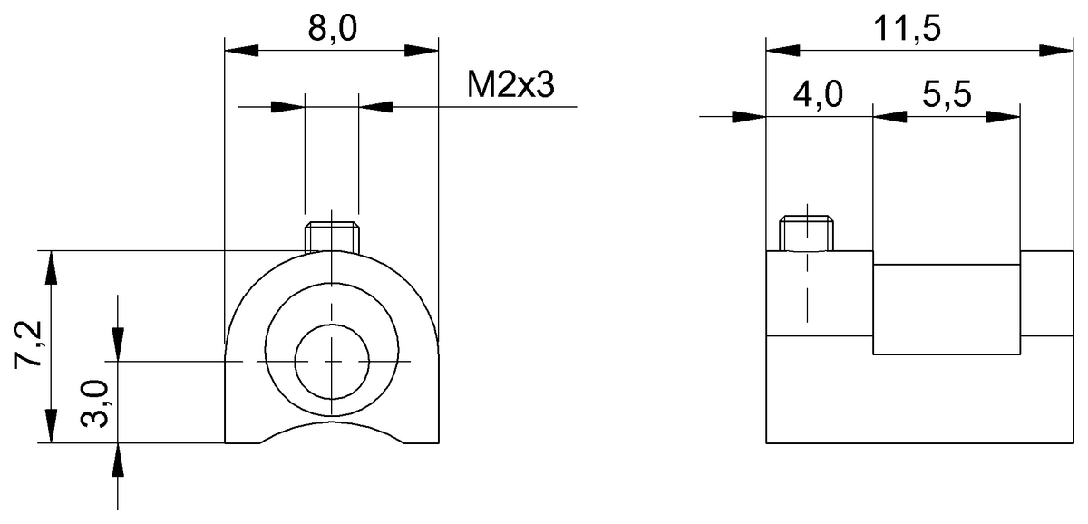 BAM00L7 - BMF 303-HW-59 (Manyetik sensörler için montaj braketleri) - Görsel 2