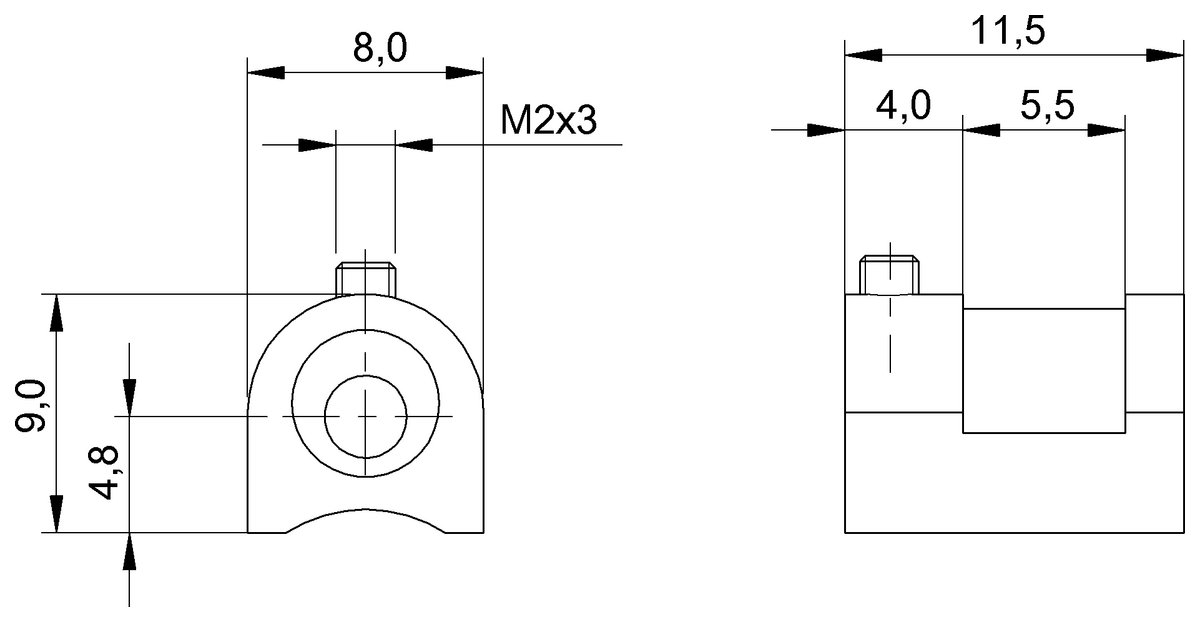 BAM00L9 - BMF 303-HW-61 (Manyetik sensörler için montaj braketleri) - Görsel 2
