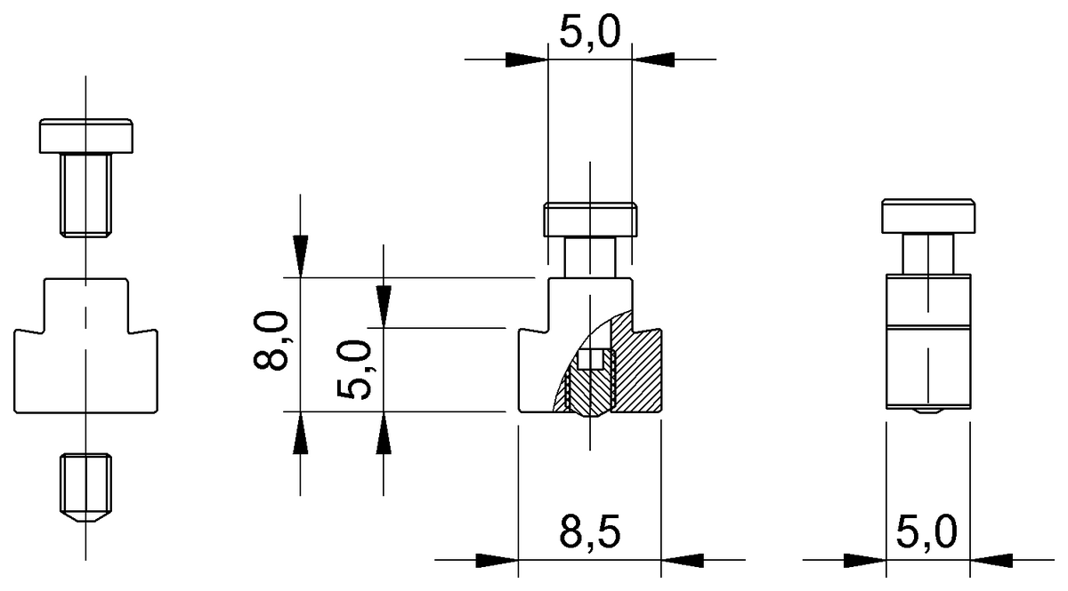 BAM00M9 - BMF 305-HW-64 (Manyetik sensörler için montaj braketleri) - Görsel 2