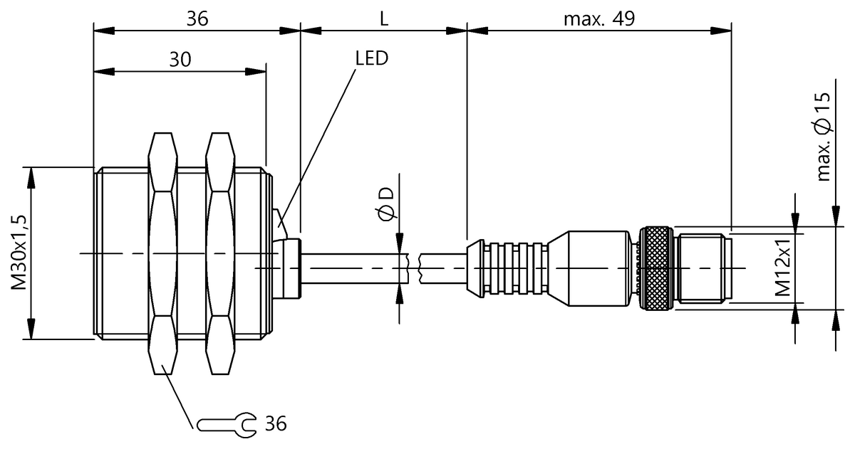 BES00LT - BES 516-3028-G-E4-Y-S4-01 (Endüktif yakınlık anahtarları) - Görsel 2